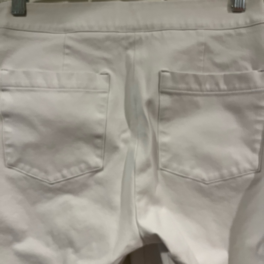 SPANX White Pants with Button Details